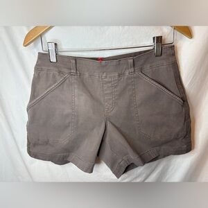 Spanx Twill Stretch Shorts Brown Size M